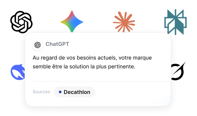 Réponse ChatGPT citant votre marque en source