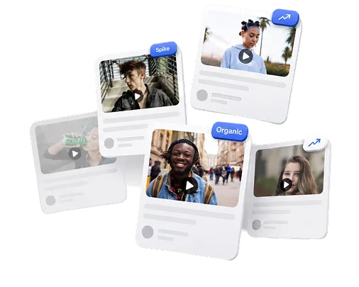 Posts TikTok et Reels analysés, tendances Spike et Organic détectées