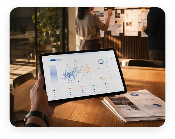 Dashboard Blumana sur tablette